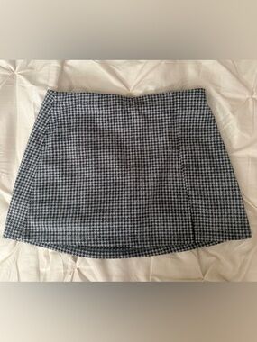 SO Black and White Houndstooth Mini Skirt